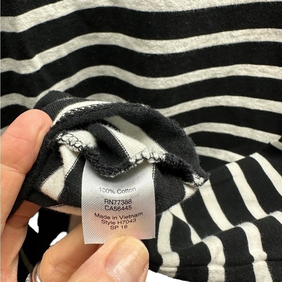 J.Crew Cotton Sailor Stripe Dress | Size L | Preppy Nautical Summer Style - Picture 6 of 9